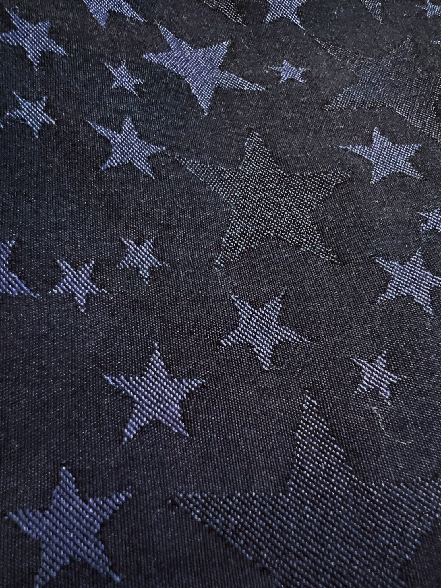 Falda midi Jackard de algodón fino con estrellas adornadas